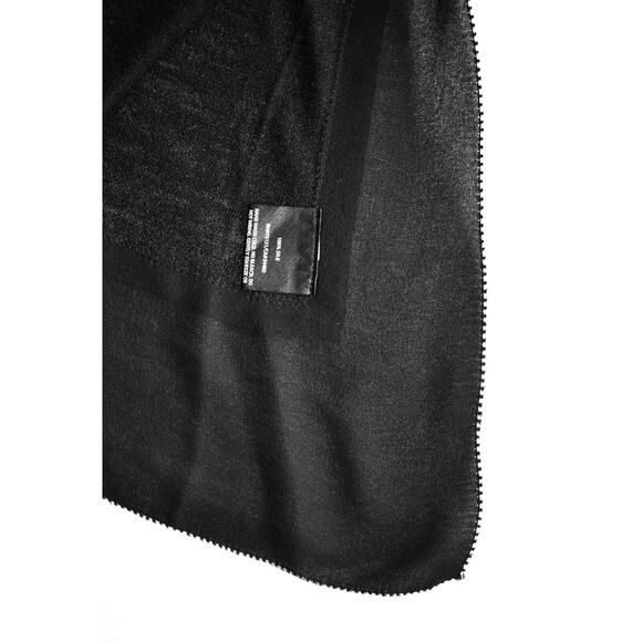 A5 NEW EILEEN FISHER Petite Layered Detail Black Silk Short Sleeve Top Size PM - Picture 6 of 6